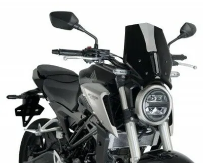 Produktbild von Puig Carenabris New Generation Sport Honda Cb125r Neo Sports Cafe/cb300r Neo Sports Cafe Windschutzscheibe Schwarz Schwarz One Size