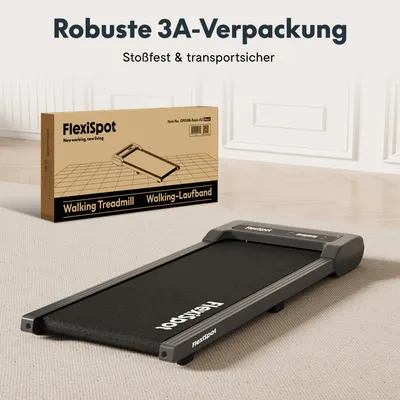 Produktbild von FlexiSpot Laufband, 2 in 1 Walking Pad, bis 120kg belastbar, 1–6km/h, mit Fernbedienung & LED-Display, inkl. Schmieröl, für Zuhause & Büro, Grau