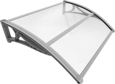 Produktbild von VOUNOT® Vordach für Haustür, 100 x 80 cm Transparentes Pultbogenvordach