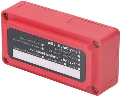 Zdjęcie produktu dla Rozdzielacz prądu 300 A, 48 V DC, M8, czerwone złącze do akumulatora samochodowego lub łodzi