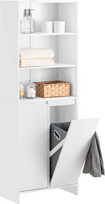 Produktbild von Schmale Badezimmerschrank MDF 60x171x37cm Raumsparend