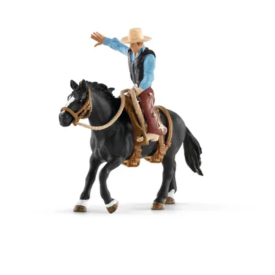 Image de Schleich 41416 - Cheval sauvage avec cow-boy