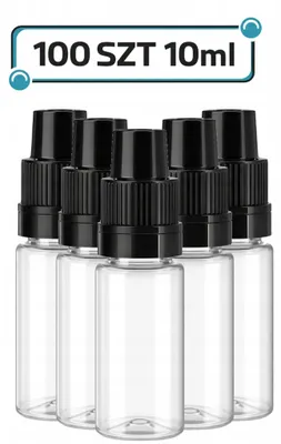 Zdjęcie produktu dla Butelka PP 10 ml z kroplomierzem Zestaw 100 szt.