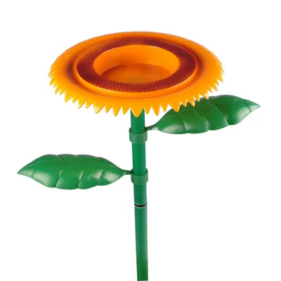 Produktbild von Sonnenblumen-Vogeltränke Vogelbad Wasserstelle Futterschale Gartenstecker Deko