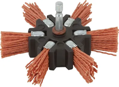 Produktbild von Wolfcraft Sechskant Nylondrahtfächerbürste 100x20mm