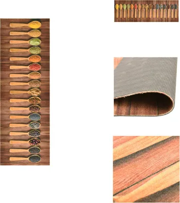 Obrázok produktu pre vidaXL Kuchynská podložka umývateľná lyžica 45x150 cm - Podlahové rohože