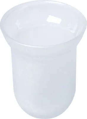 A clear, professional shot of a frosted glass insert for a Keuco ELEGANCE soap dish.