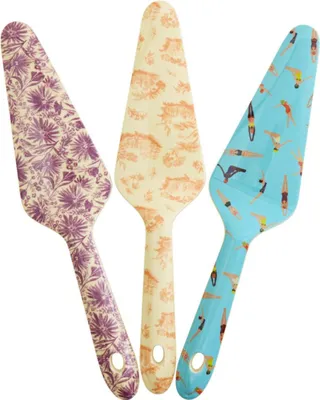 Produktbild von Rice Melamin Tortenheber - Schwimmer & Blumen Print 3er-SET