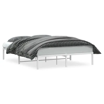 Produktbild von vidaXL Bettgestell Metall Weiß 160x200 cm