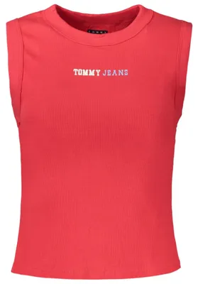 Produktbild von Damen Tanktop Rot: Breite Träger, Logo & Recycling-Baumwolle