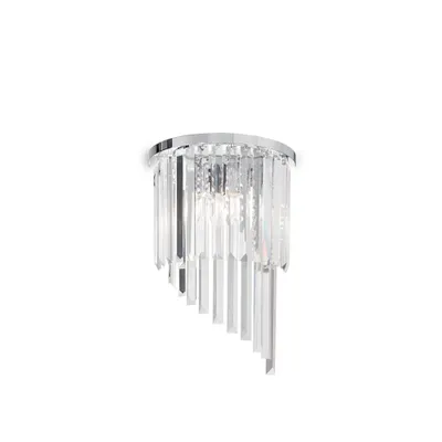 Obrázek produktu pro Carlton Contemporary Wall Light Metal-Crystal Chrome 3 světla E14