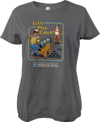 Produktbild von Let's Play Catch Girly Tee - Large - DarkGrey