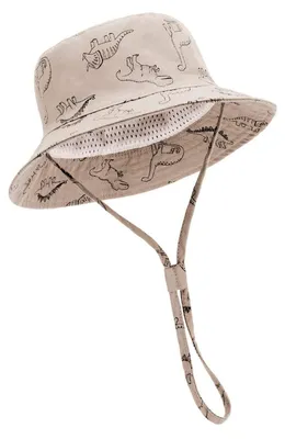 Produktbild von Sonnenhut Kinder Khaki Dinosaurier UV Schutz UPF 50+ 1-2 Jahre
