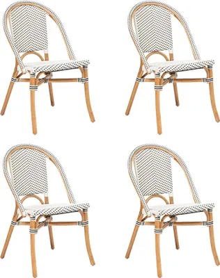Image de Eazy Living Chaise de salle à manger Dinan blanc - 4 pièces