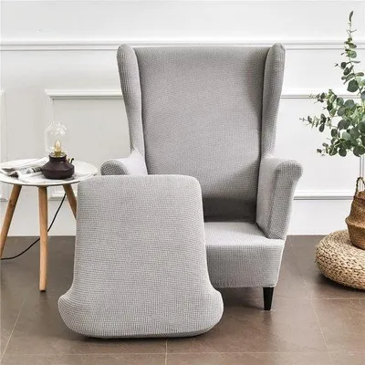 Immagine prodotto di Copertura per sedia Famanu, set da 2 pezzi - Colore unicolore alla moda, grigio