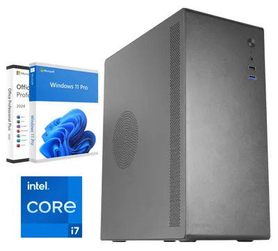 Produktbild von Büro PC Intel i7 | 16GB DDR4 RAM | 512GB SSD | Windows 11 | Office 2024 Vollversion | Office PC Komplett