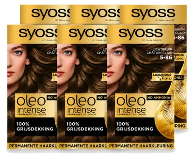 Image de 6 x SYOSS Oleo Intense 5-86, coloration permanente pour cheveux - Blond clair - Pack avantageux - 6 pièces