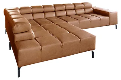 Produktbild von KAWOLA Sofa NELSON Ecksofa Leder cognac Recamiere links