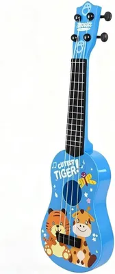 Obrázok produktu pre Detská gitara 42 cm, 4 struny, tmavomodrá, pre párty