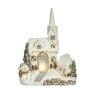 Obrázek produktu pro Dekorativní figurka vánoční led dům světel 18 x 54 x 42 cm bílý polyresin