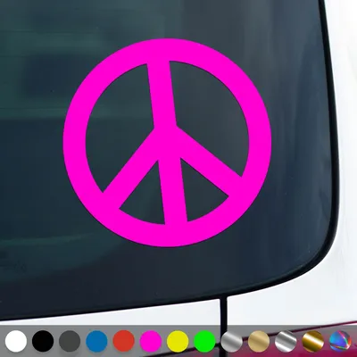 Produktbild von PantherPixel Peace Aufkleber Symbol Frieden Zeichen Love Sticker Auto Geschenkidee Farbe Neon-Pink