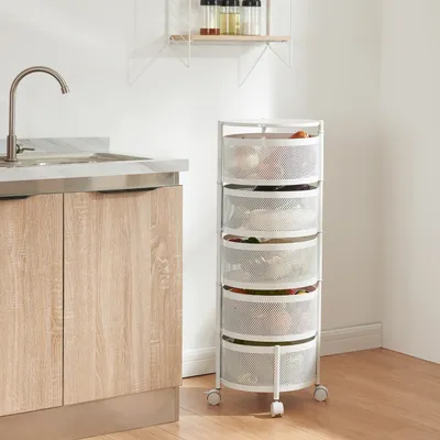 Obrázek produktu pro Servírovací vozík "Steigen" s 5 úrovněmi 89,5xØ33cm Bílá barva