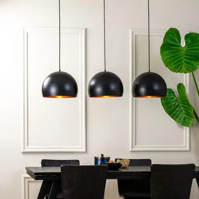 Obrázok produktu pre Závesná lampa - čierna - Jaicey - kov - veľká jedálenská lampa - E27 - 2908812 - Light & Living