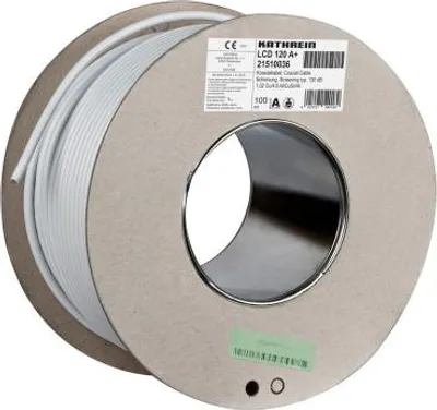 Produktbild von KATHREIN Koaxialkabel 4.6PEE Impedanz:75 Ohm 250m Rolle ws LCD 120 A+ / 250