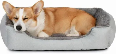 Productafbeelding van Honden- en kattenbed – Zacht bed met verhoogde rand – Afmetingen 45 x 60 cm – Antislip en wasbaar