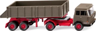 Produktbild von Wiking Hinterkippersattelzug (Hanomag Henschel), LKW-/Anhänger-Modell, Vormontiert, 1:87, Hinterkippersattelzug (Hanomag Henschel), Unisex, 1 Stück(e)