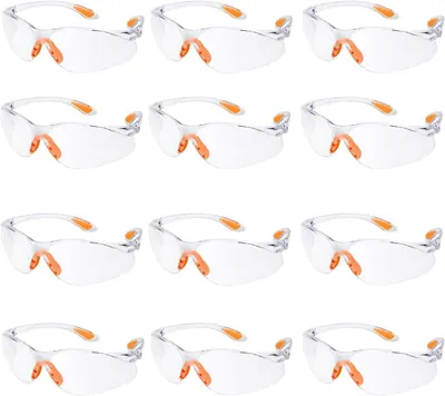 Produktbild von 12er-Pack Professionelle Arbeitsbrille für Schleifen, Handwerk, Bau & DIY