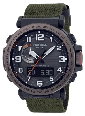 Zdjęcie produktu dla Casio PRW-6600YB-3ER, Wodoodporny, Wysokościomierz, Barometr, Kwarc (słoneczny), Termometr