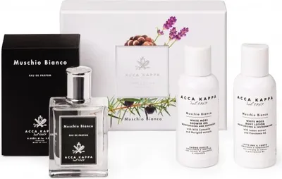 Obrázek produktu pro Acca Kappa White Moss set: Sada: parfémová voda 50ml + sprchový gel 100ml + tělové mléko 100ml