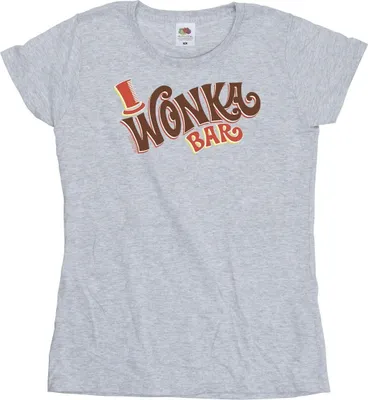 Produktbild von Willy Wonka - "Bar Logo" T-Shirt für Damen BI51077 (XXL) (Grau)