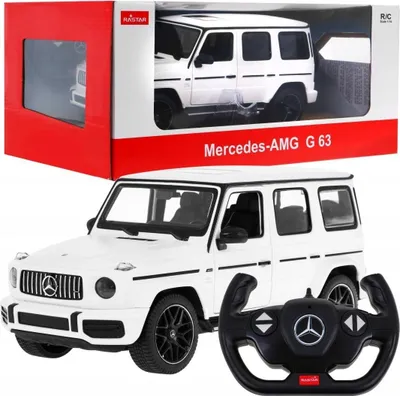 Produktbild von Fernbedienung Mercedes-Amg G63 1:14 Led, Gummiräder, Abs, Weisses Auto