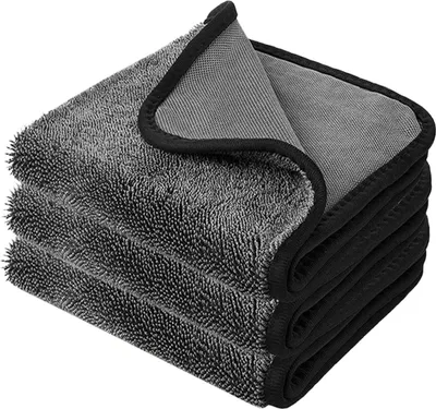 Produktbild von Microfasertuch Autopflege 3er Set Poliertücher Trockentuch 40x60 cm