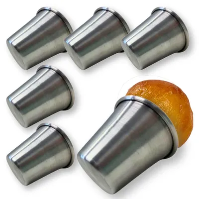Produktbild von Backform Babakuchenform Puddingform - Ø 6 cm - Aluminium - 6 Stück