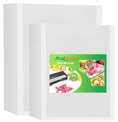 Immagine prodotto di Elzusha - 100 sacchetti sottovuoto per alimenti, 2 dimensioni, senza BPA