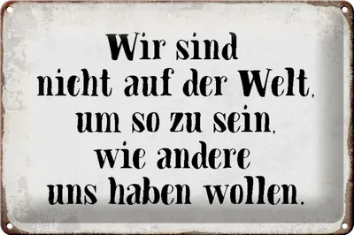 Produktbild von Blechschild Spruch 30x20cm sind nicht auf Welt wie andere