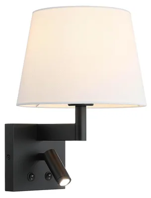 Productafbeelding van Linnen Wandlampen met LED Leeslamp & Aan/Uit Schakelaar