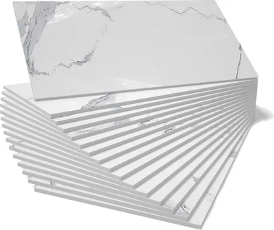 Produktbild von Bodenbelag Selbstklebend Bodenfliesen Weiss Fliesen 4*8inch 32 Stück