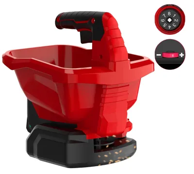 Imagen del producto de Dispersor eléctrico, diseño portátil, ajuste de la cantidad de semillas, color rojo