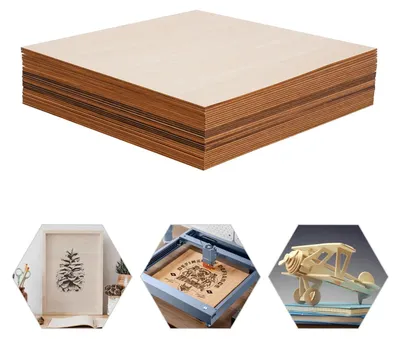Produktbild von Elzusha - 30 Holzplatten für kreative Dekoration