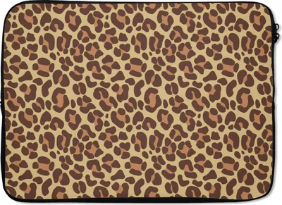 Produktbild von MuchoWow® Laptop Hülle 13 Zoll Muster - Leopard - Pelz Laptoptasche - Laptophülle - Sleeve - Rundumschutz
