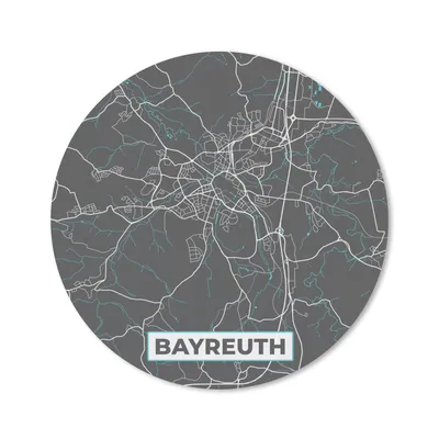 Produktbild von MuchoWow® Mauspad Mousepad Stadtplan - Deutschland - Blau - Bayreuth - Karte 40x40 cm - Mousepads - Maus Mat - Pad - Mausunterlage - Schreibtisch Accessoires
