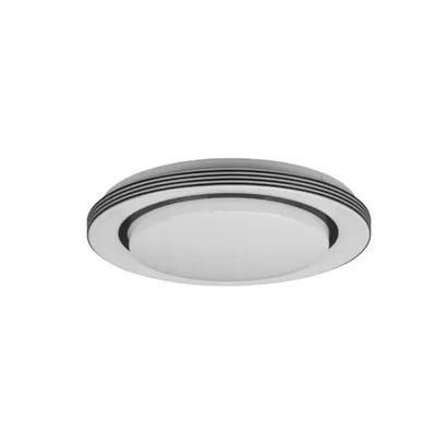 Produktbild von LED-Deckenleuchte - Schwarz - Weiß - Kunststoff - Ø 38 cm - dimmbar