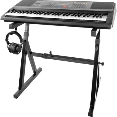Produktbild von Keyboardständer KSX3 Z-Rahmen, höhenverstellbar 60-86,5 cm, breitenverstellbar 60-90 cm, integrierter Kopfhörerhalter, 110 kg Tragkraft