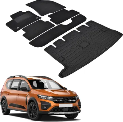 Obrázek produktu pro Sada Velurových Koberců a Vaničky do Kufru pro Dacia Jogger  2022- 7-míst