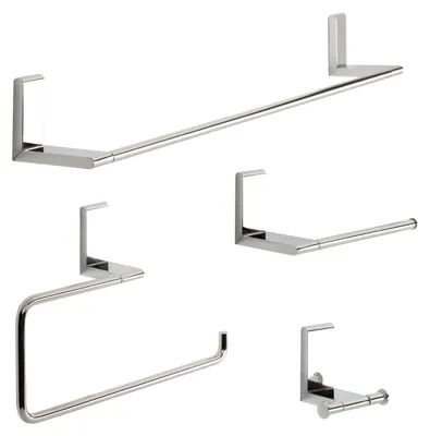 Produktbild von Badaccessoire-Set komplett Messing verchromt