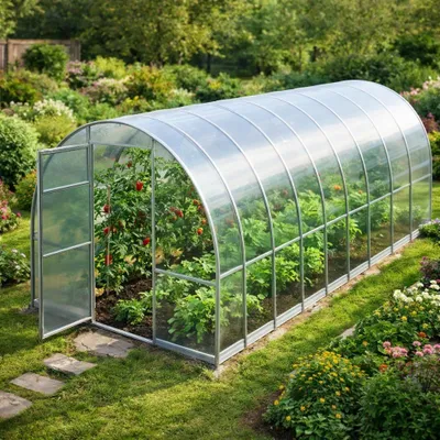 Produktbild von Gewächshaus Garten Titan 2.5x8m mit 6 mm Polycarbonat